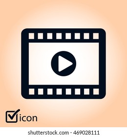 Video icon. Flat design style. Vector EPS 10.