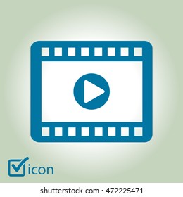 Video icon. Flat design style. Vector EPS 10.