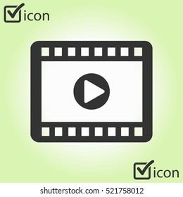 Video icon. Flat design style. Vector EPS 10.