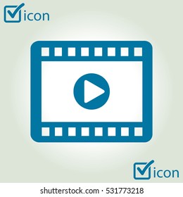 Video icon. Flat design style. Vector EPS 10.