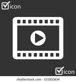 Video icon. Flat design style. Vector EPS 10.