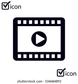 Video icon. Flat design style. Vector EPS 10.