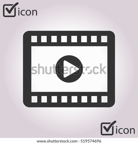 Video icon. Flat design style. Vector EPS 10.