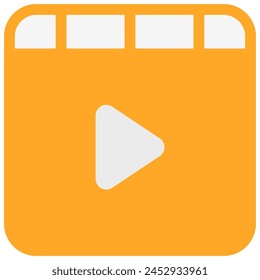 video icon with flat style