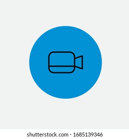 ilustración de icono de vídeo con diseño simple
