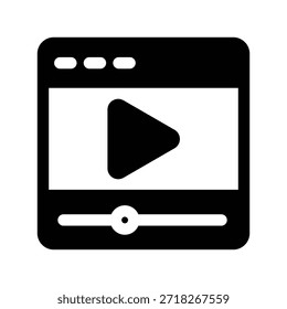 Video Plantilla de diseño de Vector de ilustración de icono