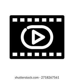 Ícone de vídeo ilustração vetor modelo de design