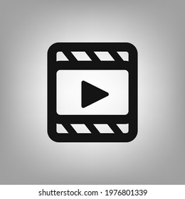 Video icon for the interface of applications, games.