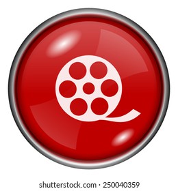 Video icon. Internet button on white background. 