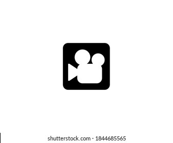 Icono vector de cámara de vídeo. Ilustración de cámara aislada