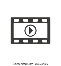 Video  icon,  isolated. Flat  design.