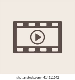 Video  icon,  isolated. Flat  design.