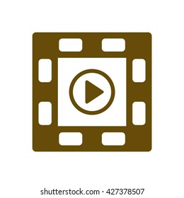 Video  icon,  isolated. Flat  design.