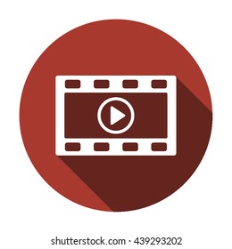 Video  icon,  isolated. Flat  design.