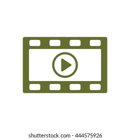 Video   icon,  isolated. Flat  design.