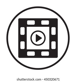 Video    icon,  isolated. Flat  design.