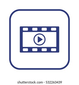 Video  icon, isolated. Flat  design. 