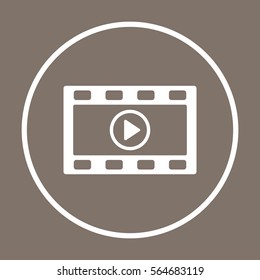 Video  icon, isolated. Flat  design. 