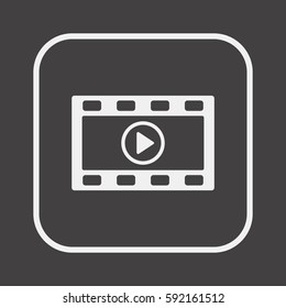 Video  icon, isolated. Flat  design. 