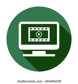 Video  icon, isolated. Flat  design. 