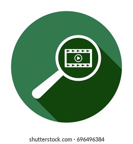 Video  icon, isolated. Flat  design. 