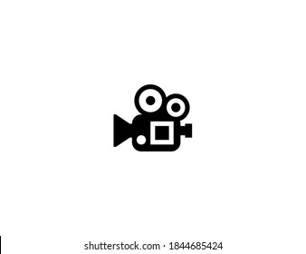 Video camera vector icon. Isolated Movie camera illustration