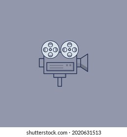 video Icon Isolated On Gray Background