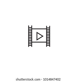 Video icon isolated on white background. Trendy video icon in flat style. Template for app, ui and logo