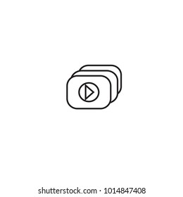 Video icon isolated on white background. Trendy video icon in flat style. Template for app, ui and logo