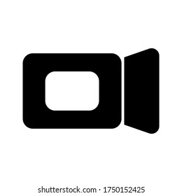 Video icon isolated on white background. Vector illustration. Eps 10.