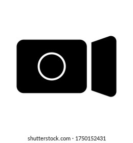 Video icon isolated on white background. Vector illustration. Eps 10.