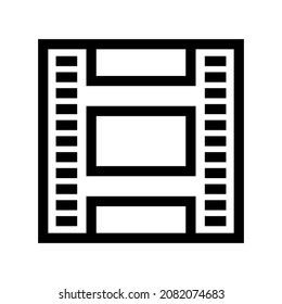 Icono de vídeo aislado en fondo blanco