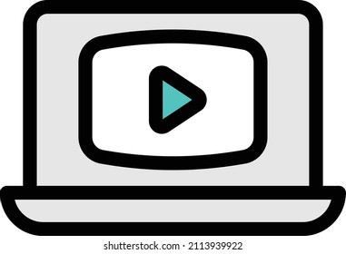 video Icon isolated on white background. Vector illustration. Eps10. Vector icon for website design and app