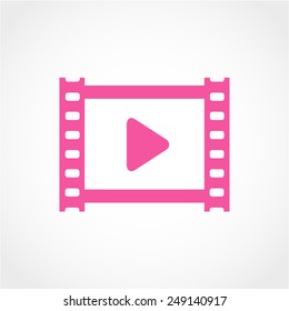 Video Icon Isolated on White Background
