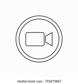 video icon line vector illustration. camera line icon
