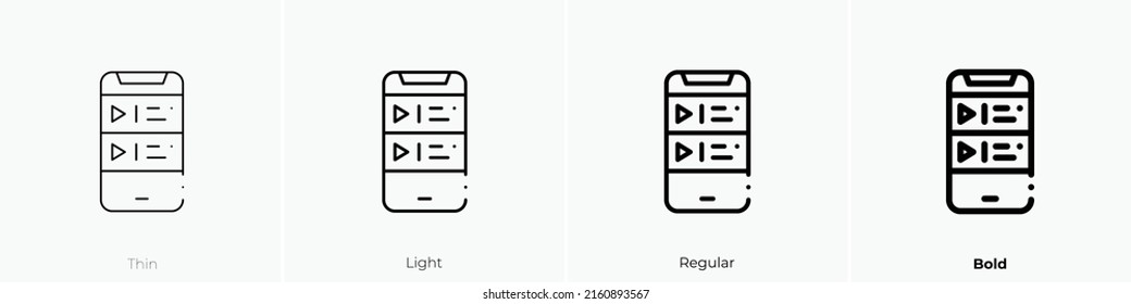 video icon. Linear style sign isolated on white background. Vector illustration.