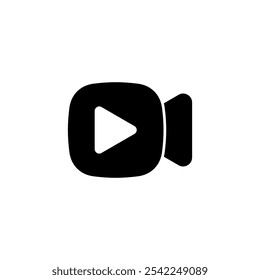 Video Video Diseño del logotipo del icono. Signo y símbolo de la cámara. signo de la película. cine