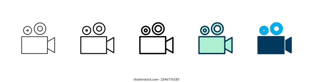 Video Video Diseño del logotipo del icono. Signo y símbolo de la cámara. signo de la película. cine
