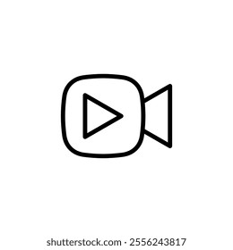 Video icon logo design. video camera sign and symbol. movie sign. cinema