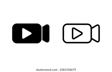 Video icon logo design. video camera sign and symbol. movie sign. cinema