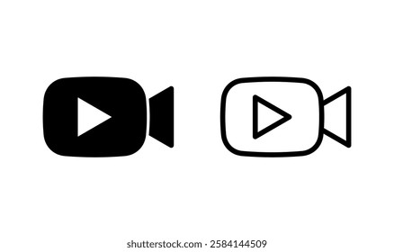 Video icon logo design. video camera sign and symbol. movie sign. cinema