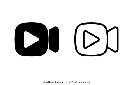 Video icon logo design. video camera sign and symbol. movie sign. cinema