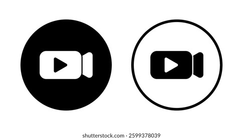 Video icon logo design. video camera sign and symbol. movie sign. cinema
