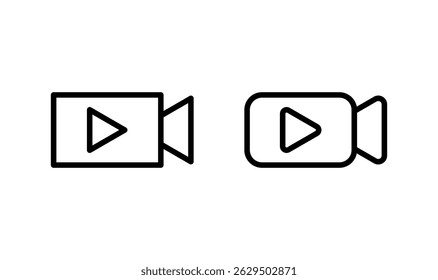 Video icon logo design. video camera sign and symbol. movie sign. cinema