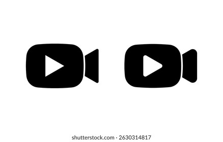 Video Video Diseño del logotipo del icono. Signo y símbolo de la cámara. signo de la película. cine