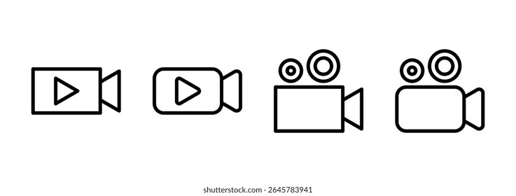 Video icon logo design. video camera sign and symbol. movie sign. cinema