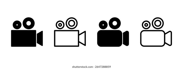 Video icon logo design. video camera sign and symbol. movie sign. cinema