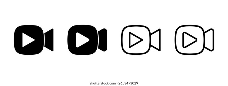 Video icon logo design. video camera sign and symbol. movie sign. cinema