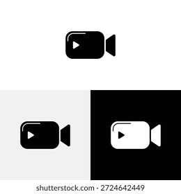Video icon logo design. video camera sign and symbol.