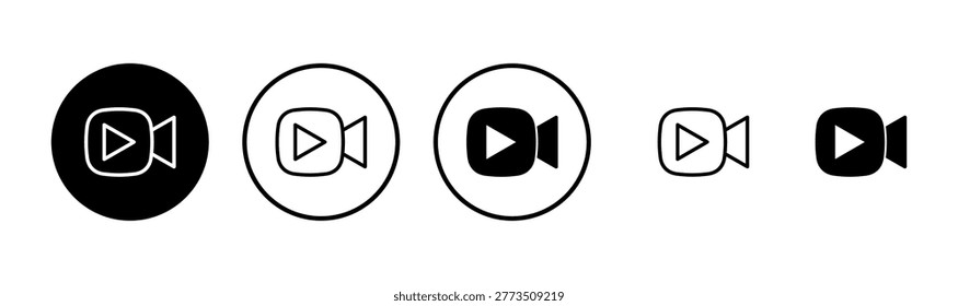 Video icon logo design. video camera sign and symbol. movie sign. cinema